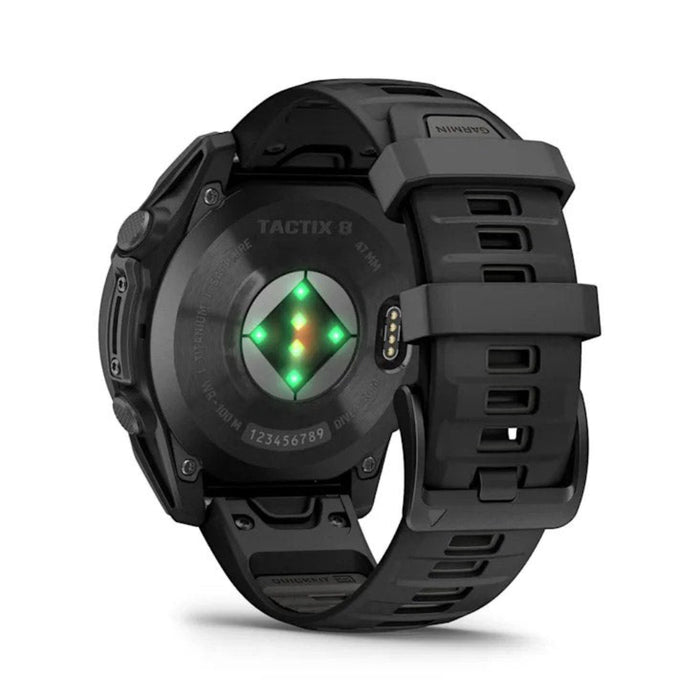 Garmin tactix® 8 47MM Unisex Black With Titanium Caseback And Black Silicone Band AMOLED Display Includes Applied Ballistics Ultralight™ Solver Premium Tactical GPS Smartwatch - 010-03405-00