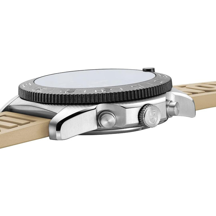 Luminox Men's Black Dial Khaki Genuine Rubber Band Chronograph Quartz Watch - XS.3150