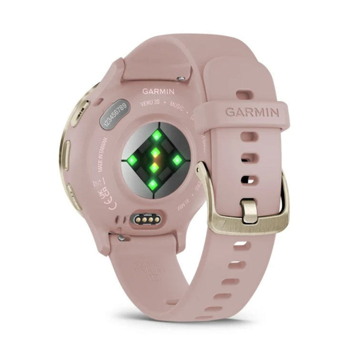 Garmin Venu 3S Dust Rose AMOLED Display Advanced Health and Fitness Features Up to 10 Days of Battery GPS Smartwatch - 010-02785-03