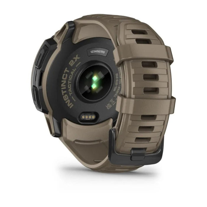 Garmin Instinct 2X Coyote Tan Tactical Edition Built-in Flashlight Solar Charging Capability Rugged GPS Smartwatch - 010-02805-12