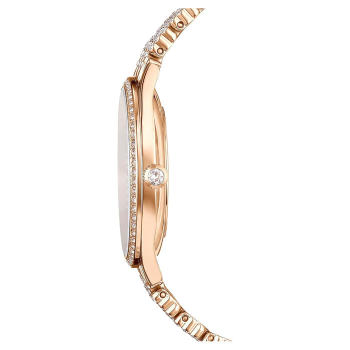 Swarovski Women's White Dial Gold Metal Band Analog Swiss Quartz Watch - 5644053