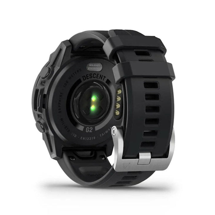 Garmin® Descent™ G2 Unisex Black With Black Silicone Band Bright AMOLED Display Multiple Dive Modes Health And Wellness Features Watch-Style Dive Computer  - 010-02986-00
