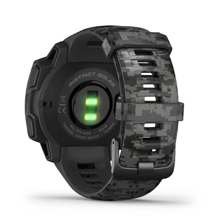 Garmin Instinct Solar Unisex Graphite Camo Built-in Sports Apps And Health Monitoring Rugged Outdoor Smartwatch - 010-02293-15