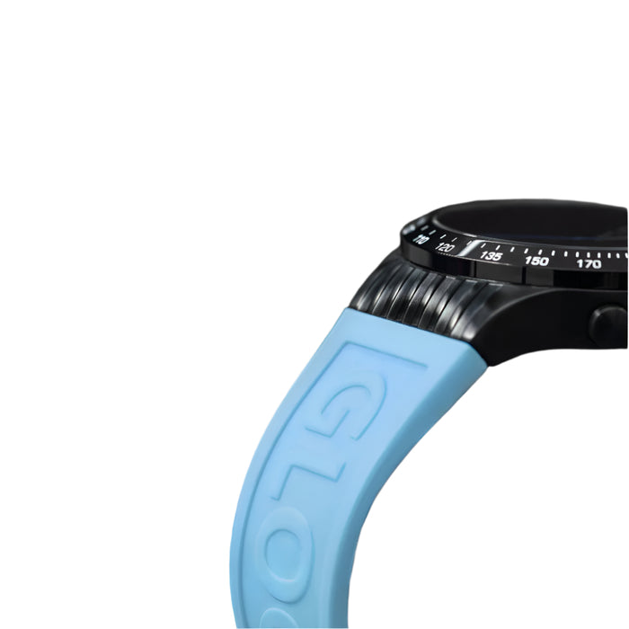 Glock Unisex Black Dial Blue silicone rubber Band Chronograph Swiss Quartz Watch - GW-34-2-24