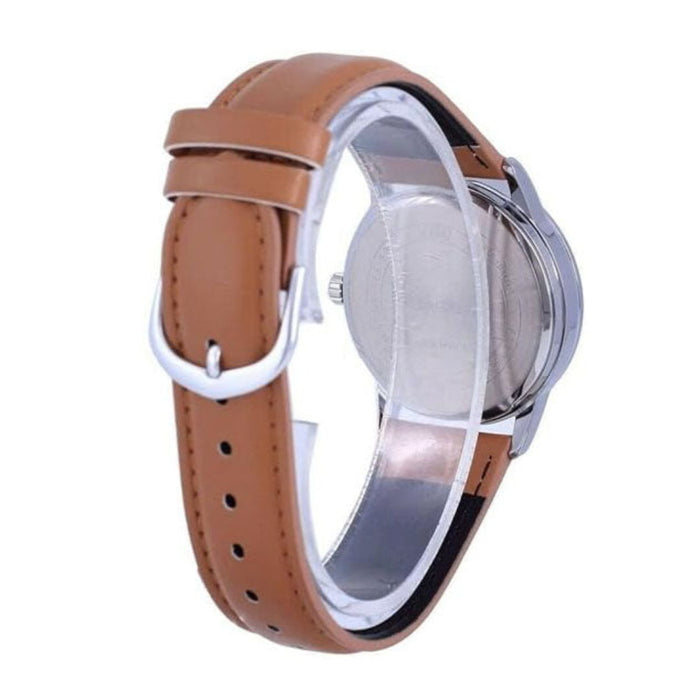 Casio Men's Brown dial Brown Band Analog Quartz Watch - MTP-V002L-5B3UDF