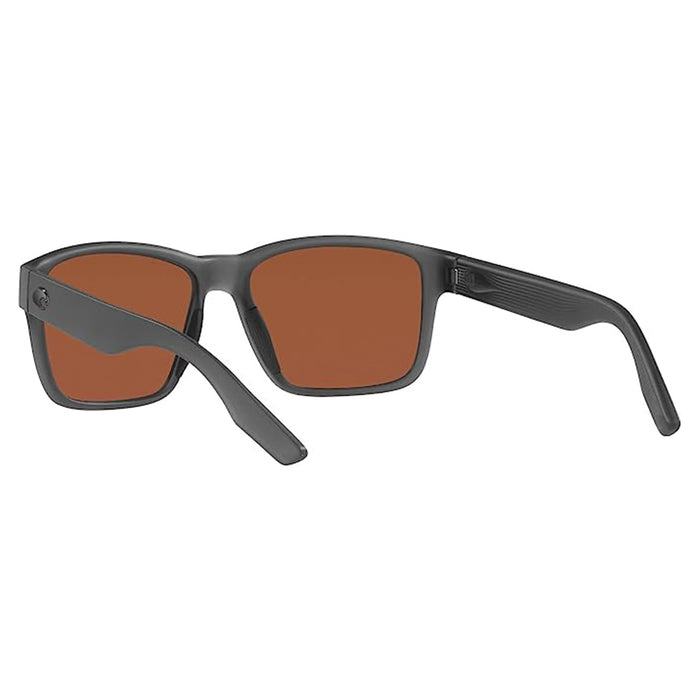 Costa Del Mar Men's Matte Smoke Crystal Frame Green Mirror Lens Polarized Paunch Square Sunglasses - 06S9049-904904-57