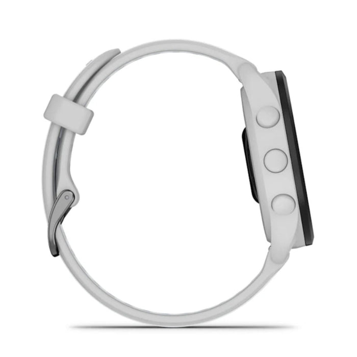 Garmin Unisex Whitestone Forerunner 165 Colorful AMOLED Display Training Metrics and Recovery Insights Running Smartwatch - 010-02863-21