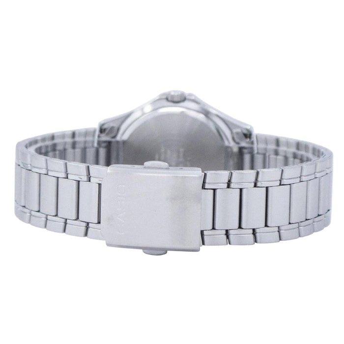 Casio Men's Black Dial Silver Stainless Steel Band Analog Quartz Watch - MTP-1239D-1DF