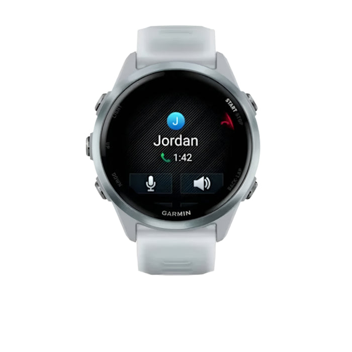 Garmin® Forerunner® 570 42 MM Unisex Cloud Blue Aluminum With Translucent Whitestone/Cloud Blue Band AMOLED Display Training And Recovery Features Advanced GPS Running And Triathlon Smartwatch - 010-02970-01