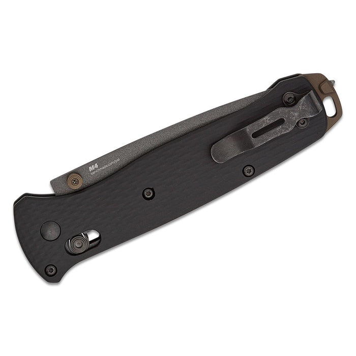 Benchmade Tungsten Gray Cerakote Tanto CPM-M4 Super Tool Steel Blade Black 6061-T6 Aluminum Handle AXIS Lock Folding Knife - BM-537SGY-03