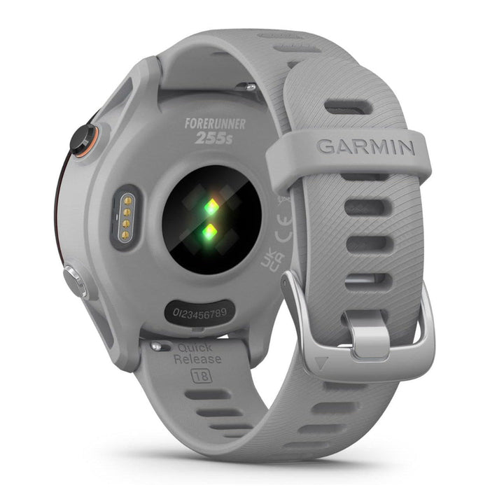Garmin Forerunner 255S Powder Gray Smaller Advanced Insights Long-Lasting Battery GPS Running Smartwatch - 010-02641-02