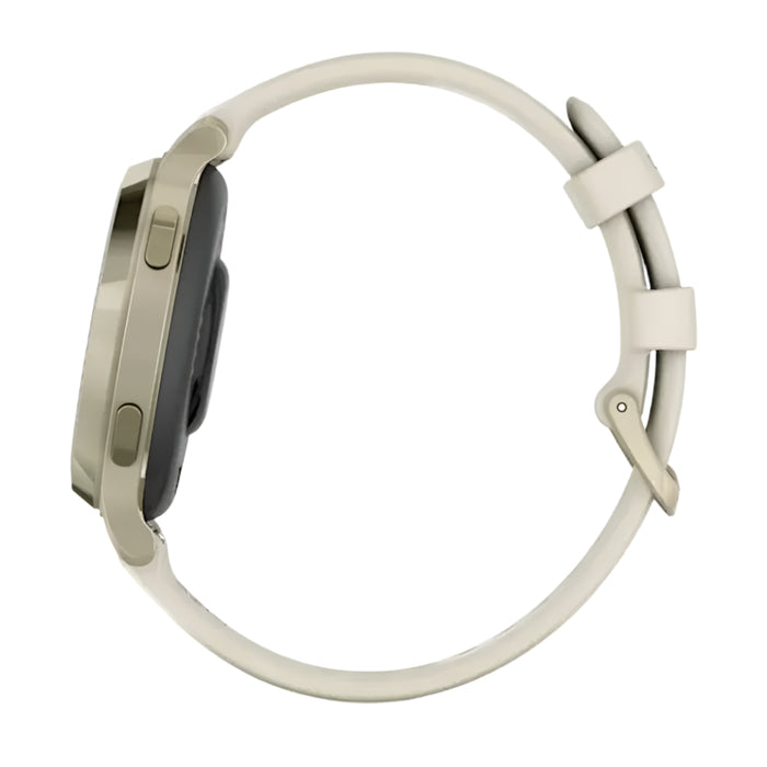 Garmin Lily® 2 Active Unisex Lunar Gold With Bone Silicone Band Built-in GPS Hidden Display Patterned Lens Up to 9 Days Battery Life Small And Stylish Smartwatch - 010-02891-00