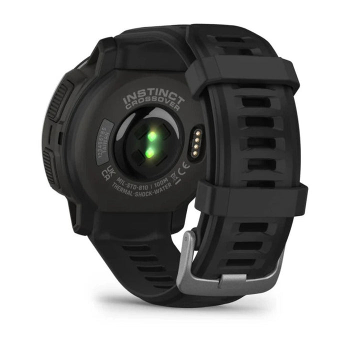 Garmin Instinct Crossover Black Standard Edition Analog Hands and Digital Display Rugged Hybrid Smartwatch - 010-02730-13