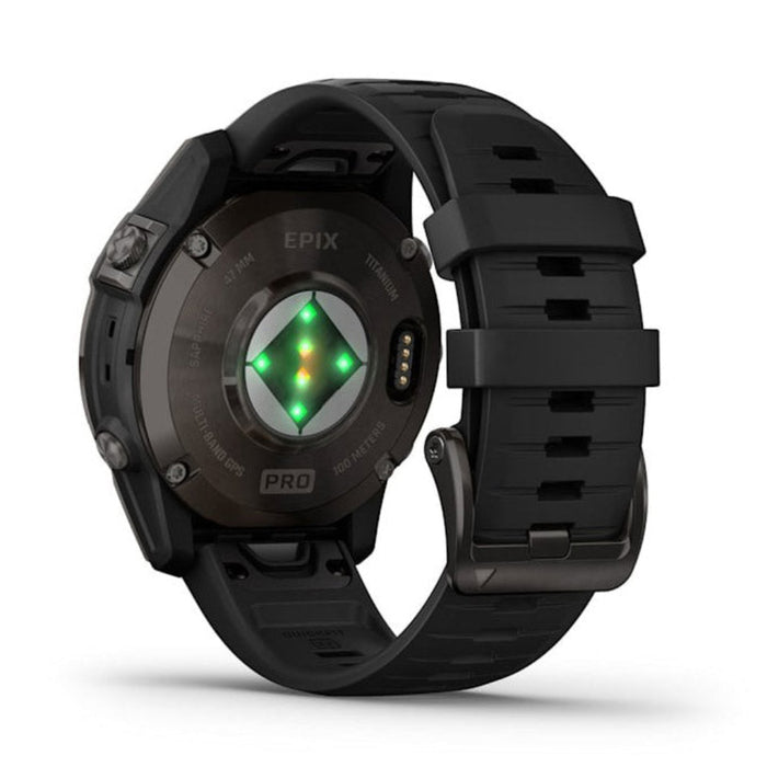 Garmin epix Pro (Gen 2) 47mm Black Advanced Training Technology Built-in Flashlight High Performance Smartwatch - 010-02803-00