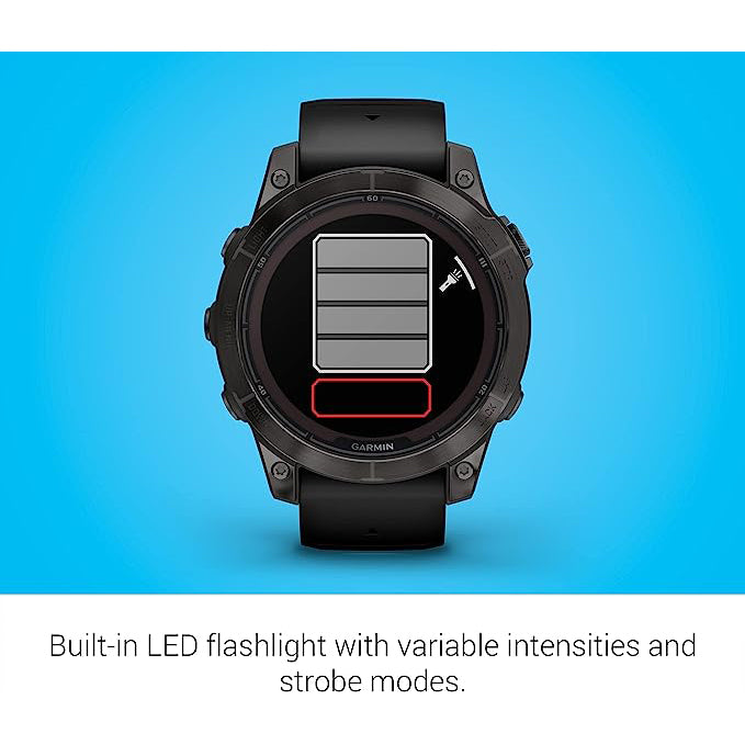 Garmin fenix 7 Pro Sapphire Solar Built-in Flashlight Solar Charging Capability Black Multisport GPS Smartwatch - 010-02777-10