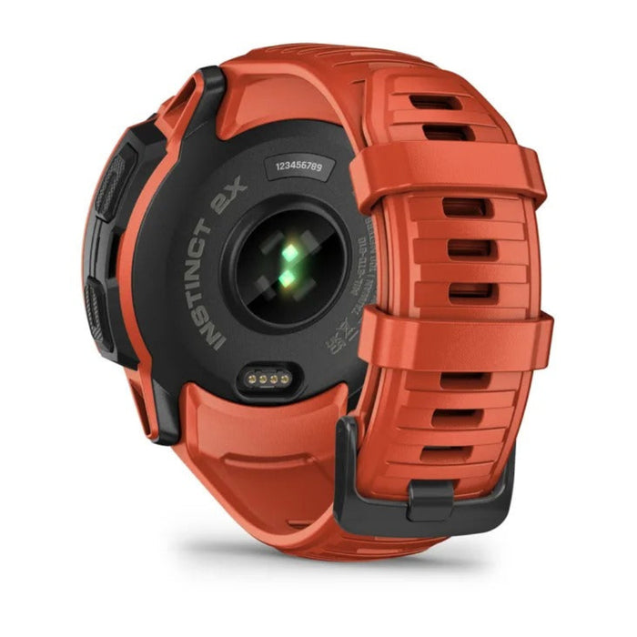 Garmin Instinct 2X Flame Red Built-in Flashlight Solar Charging Capability Multi-Band GNSS Rugged GPS Smartwatch - 010-02805-11
