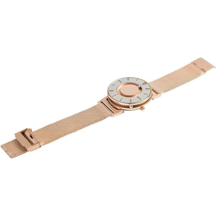 Eone Unisex Silver Dial Rose Gold Stainless Steel Band Analog Bradley Classic Swiss Quartz Watch - BR-RO-GLD