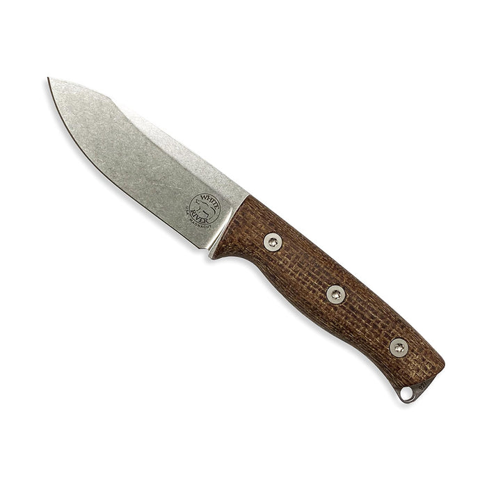 White River	Natural Burlap Micarta Handle Silver Knives CPM MAGNACUT Steel Blade Knife - WRUR35-BNA