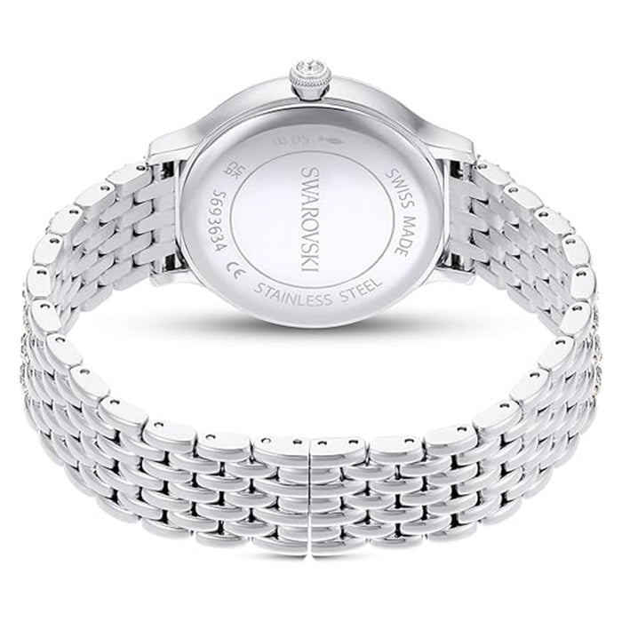 Swarovski Women's Silver Dial Silver Metal Band Analog Swiss Quartz Watch - 5693634