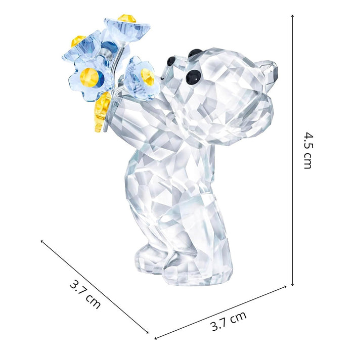 Swarovski Clear Crystal with Blue and Yellow Accents Kris Bears Forget Me Not for Home Decor - 5427993