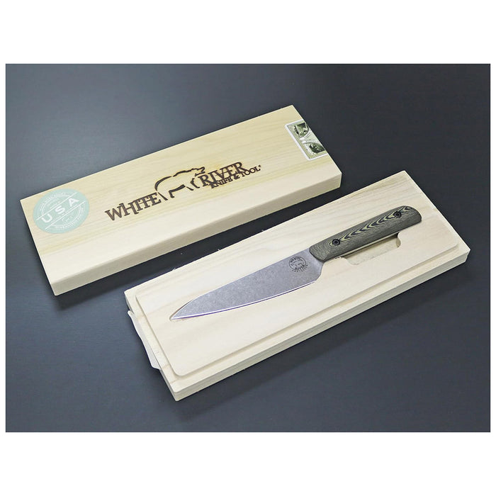 White River Green Maple & Black Rich Light Handle Silver Knives Plain CPM Magnacut steel Blade Knife - WRLMU-RMB