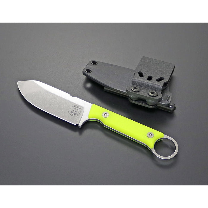 White River Hi Vis Fiberglass Handle Silver Knives Firecraft 3.5 Pro Fixed Blade Knife - WRFC3.5-THV-MAG