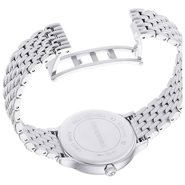 Swarovski Women's Silver Dial Silver Metal Band Analog Swiss Quartz Watch - 5693634