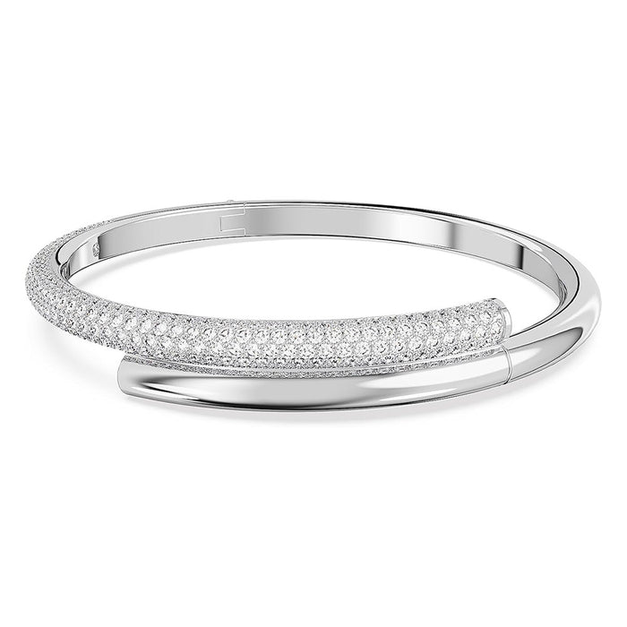 Swarovski Women's Rhodium Finish, Small Crystal Dextera Bangle Bracelet - 5674982