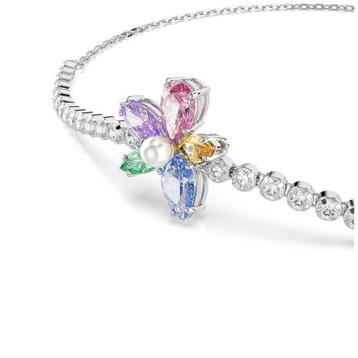 Swarovski Women's Multicolor Mixed Cut Flower Rhodium Plated  Ariana Grande x Bracelet - 5749187