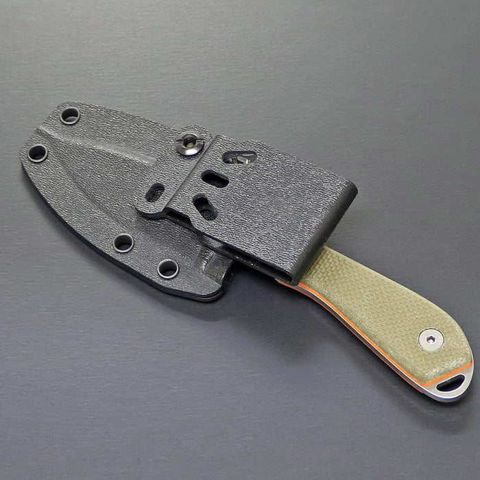 White River Green/Orange Fiberglass Reinforced Nylon G10 Handle Knives M1 Pro Fixed Stainless Steel Blade Knife - WRM1-TGO