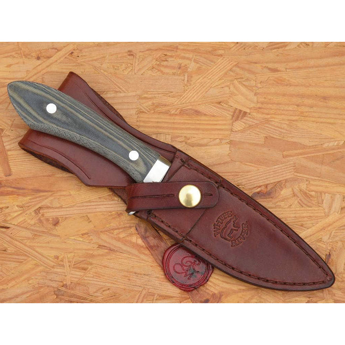 White River Black & Olive Drab Linen Micarta Handle Silver Knives Sendero Classic Knife - WRJF-SC-LBO