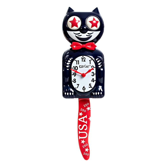 Kit Cat Klock Old Glory Blue Special Edition Wall Clock - BC-250