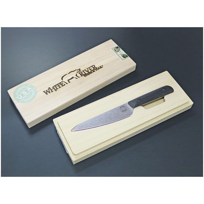 White River	Black Lianmar Utility G10 Handle Silver Knives Plain Alloy Steel Blade Knife - WRLMU-GBL