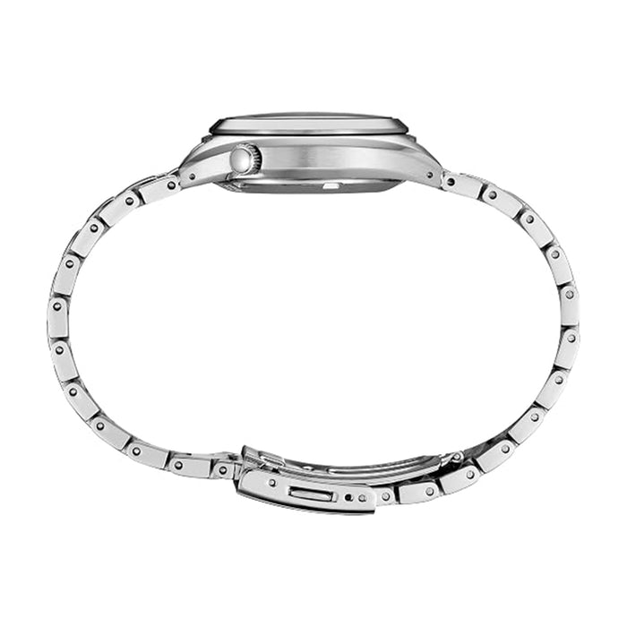 Seiko Women's Blue Dial Silver Stainless Steel Band 5 Sports Automatic Analog Watch - SRE021