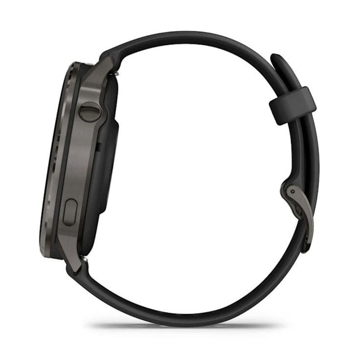 Garmin Venu® 4 - 45mm Unisex Slate with Black Silicone Band Bright And Colorful Display Built-in Flashlight 12 Days Of Battery Life Advanced Health And Fitness GPS Smartwatch - 010-03014-00