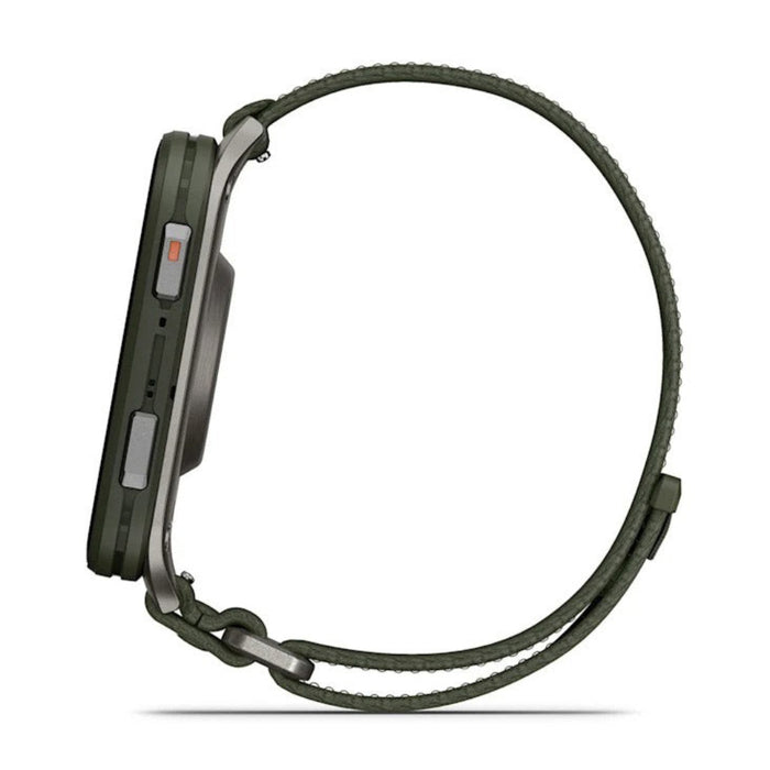 Garmin® Venu® X1 Unisex Moss With Titanium Caseback And Moss ComfortFit Nylon Band AMOLED Display Advanced Health And Fitness Features Thin And Lightweight GPS Smartwatch  - 010-02980-01