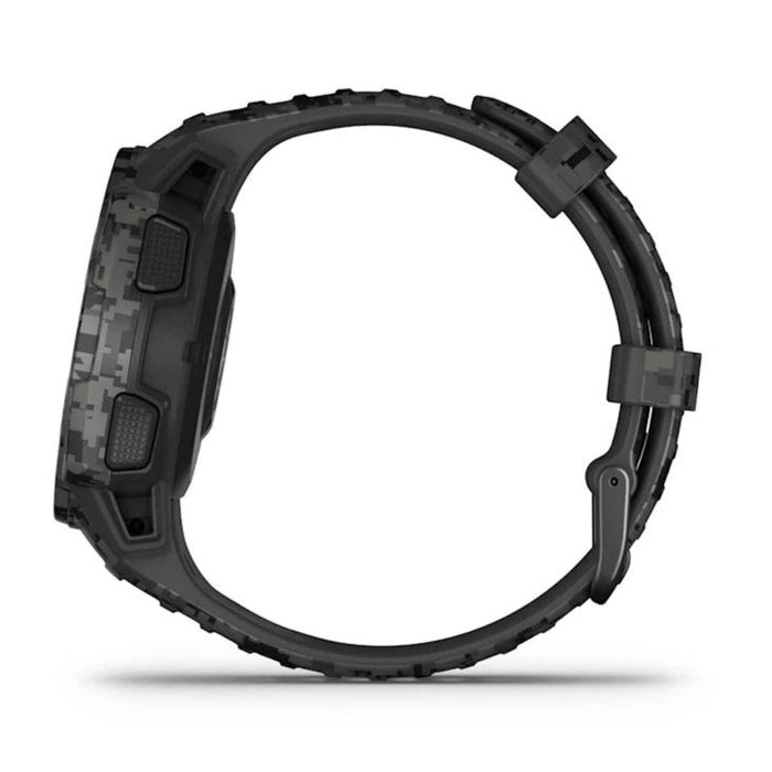 Garmin Instinct Solar Unisex Graphite Camo Built-in Sports Apps And Health Monitoring Rugged Outdoor Smartwatch - 010-02293-15
