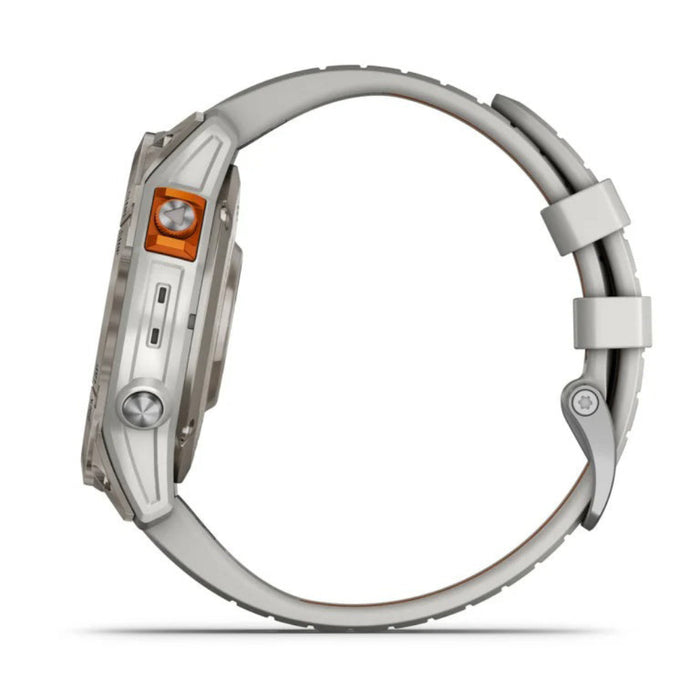 Garmin fenix 7 Pro Sapphire Solar Built-in Flashlight Solar Charging Capability Fog Gray/Ember Orange Multisport GPS Smartwatch - 010-02777-20