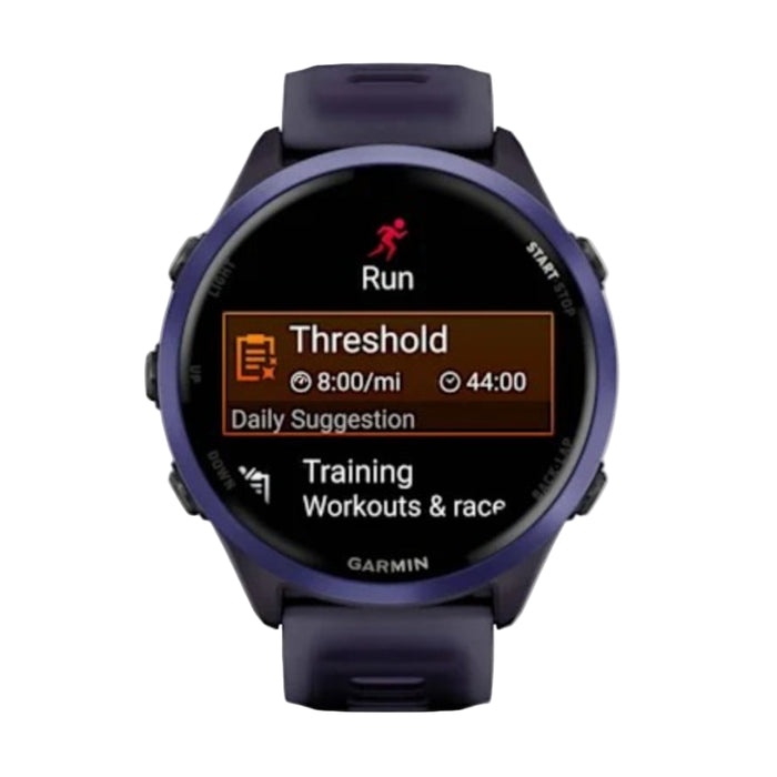 Garmin® Forerunner® 570 47 MM Unisex Indigo Aluminum With Translucent Imperial Purple/Indigo Band AMOLED Display Training And Recovery Features Advanced GPS Running And Triathlon Smartwatch - 010-02971-02