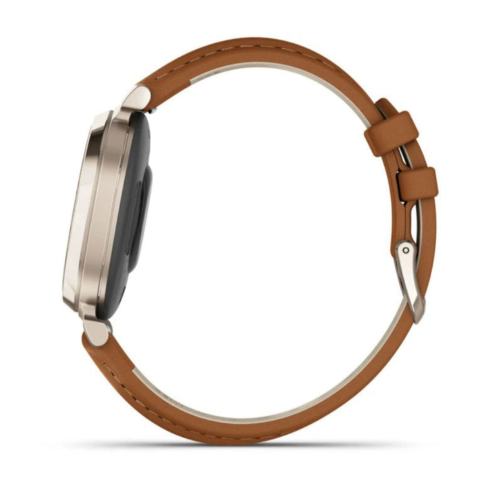 Garmin Lily 2 Women's Tan Metal Hidden Display Patterned Lens Up To 5 Days Battery Life Small And Stylish Smartwatch - 010-02839-02