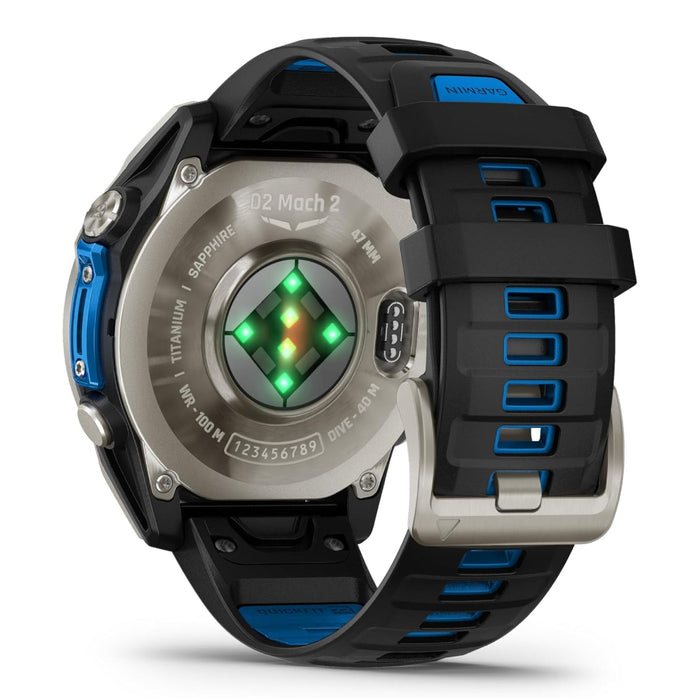 Garmin D2™ Mach 2 – 47 MM Unisex Titanium With Oxford Brown Leather Band Advanced Flight Maps LED Flashlight Built-in Microphone/Speaker For Calls And Texts Premium Aviator Smartwatch With GPS - 010-02904-30