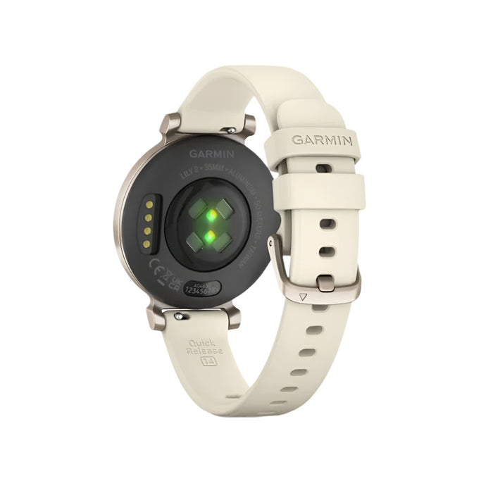 Garmin Lily 2 Women's Coconut Metal Hidden Display Patterned Lens Up To 5 Days Battery Life Small And Stylish Smartwatch - 010-02839-00