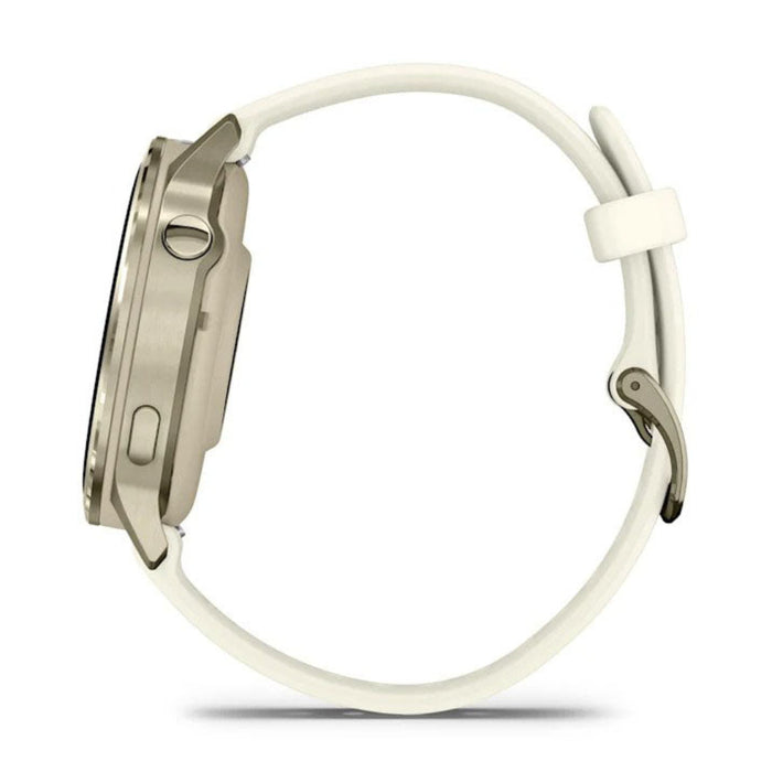 Garmin Venu® 4 - 41mm Unisex Lunar Gold With Bone Silicone Band Bright And Colorful Display Built-in Flashlight 10 Days Of Battery Life Advanced Health And Fitness GPS Smartwatch - 010-03013-00