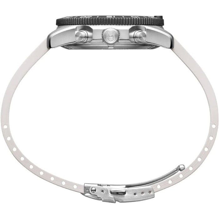 Luminox Men's Black Dial White Rubber Band Analogue Swiss Quartz Watch - XS.3141