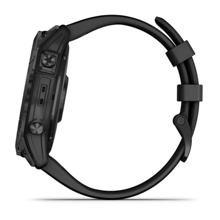 Garmin fenix 7X Sapphire Solar Edition Black DLC Titanium with Black Band Solar Charging GPS Touchscreen Smart Watch - 010-02541-22