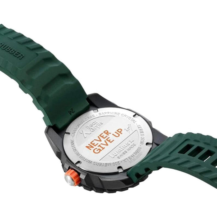 Luminox Unisex Black Dial Green Rubber Band Bear Grylls Survival Mountain 3730 Series Swiss Quartz Watch - XB.3735