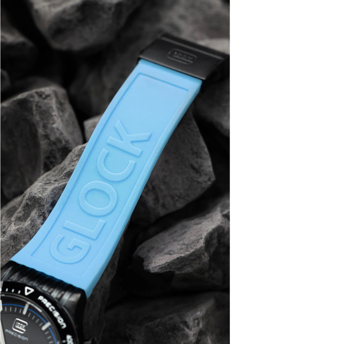 Glock Unisex Black Dial Blue silicone rubber Band Chronograph Swiss Quartz Watch - GW-34-2-24