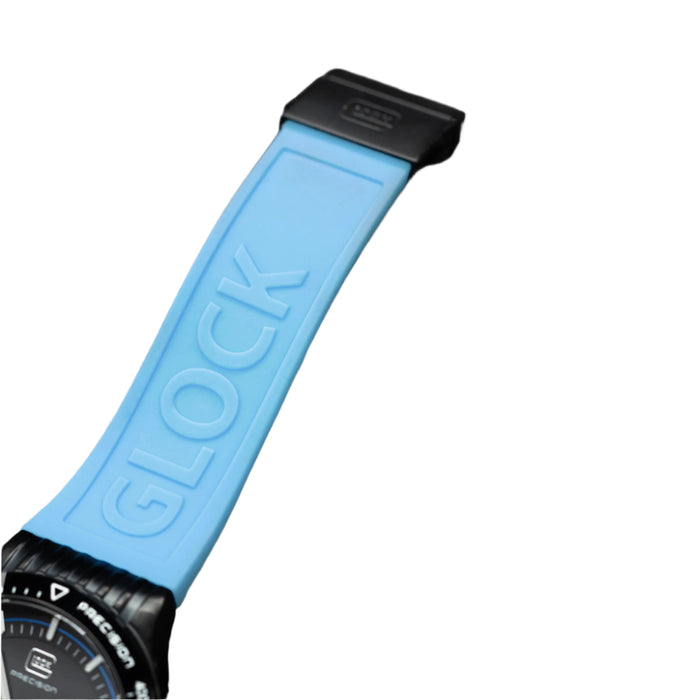 Glock Unisex Black Dial Blue silicone rubber Band Chronograph Swiss Quartz Watch - GW-34-2-24