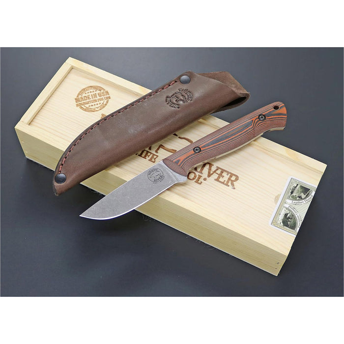 White River Orange G-10 Handle Silver Knives Drop Point CPM S35VN Stonewashed Blade Knife - WRFRY-UHT-GOB