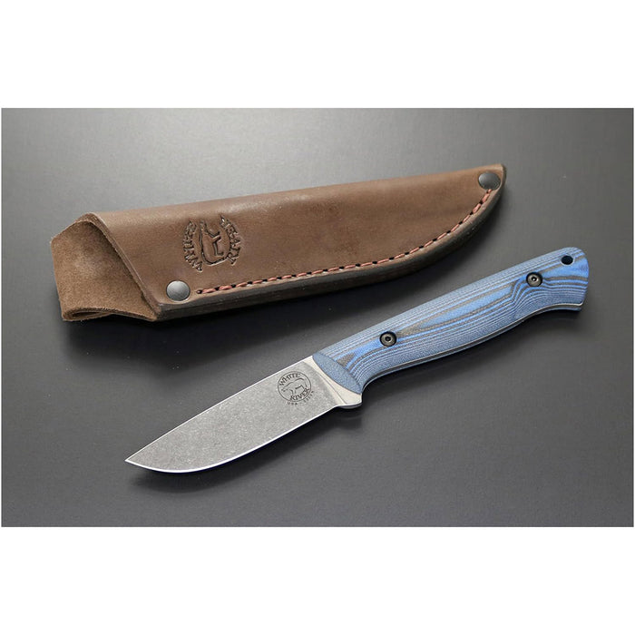 White River Blue Fiberglass G-10 Handle Silver Knives  Drop Point CPM S35VN Stonewashed Blade Knife - WRFRY-UHT-GBB
